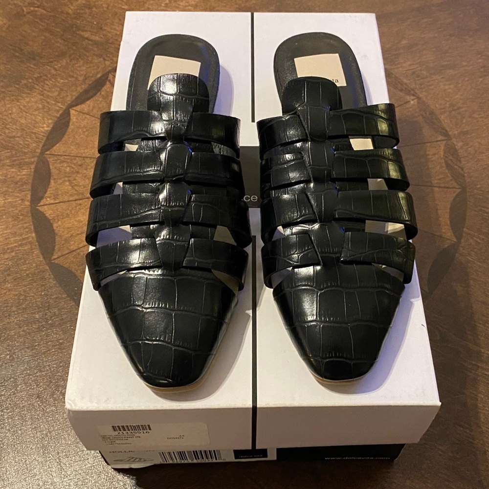 NIB Dolce Vita Hollie Croc Mules Sz 6.5